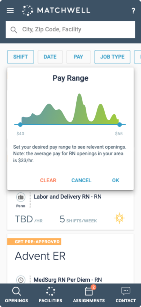Detail view of web app on mobile browser